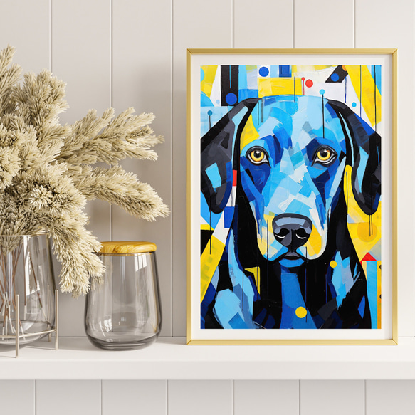【Wanbism (ワンビズム) - ラブラドールレトリバー犬 No.4】アートポスター 犬の絵 犬の絵画 犬のイラスト 8枚目の画像