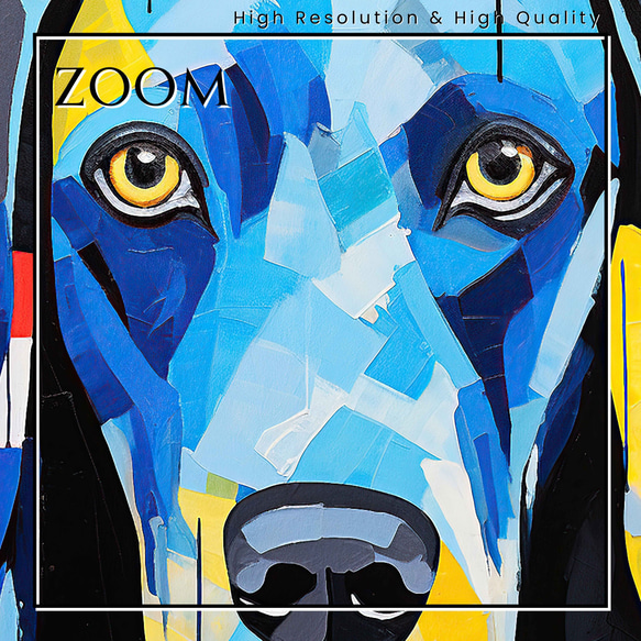 【Wanbism (ワンビズム) - ラブラドールレトリバー犬 No.4】アートポスター 犬の絵 犬の絵画 犬のイラスト 3枚目の画像