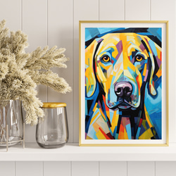 【Wanbism (ワンビズム) - ラブラドールレトリバー犬 No.5】アートポスター 犬の絵 犬の絵画 犬のイラスト 8枚目の画像