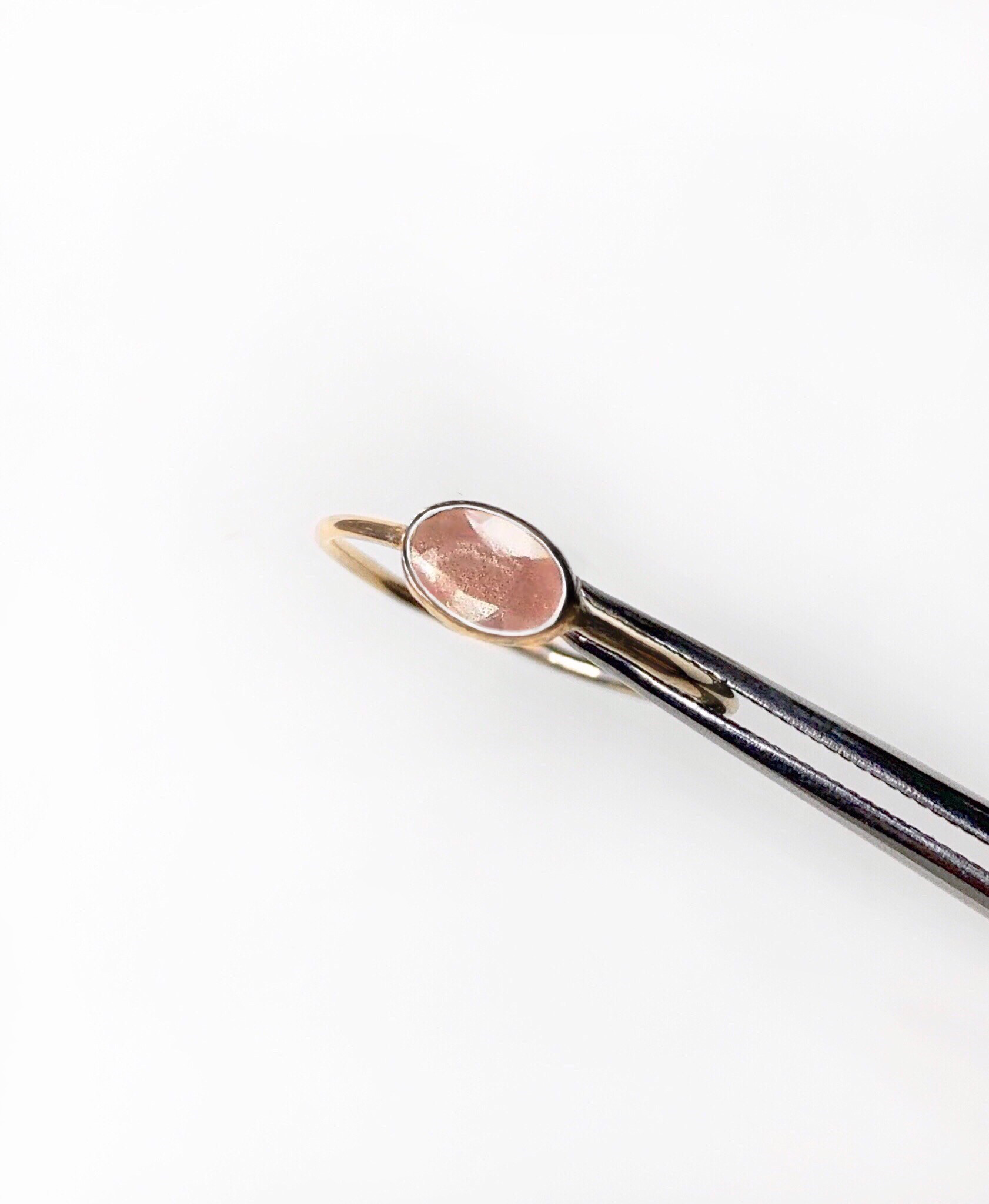 k18 Oregon Sunstone seed リング/ 受注制作