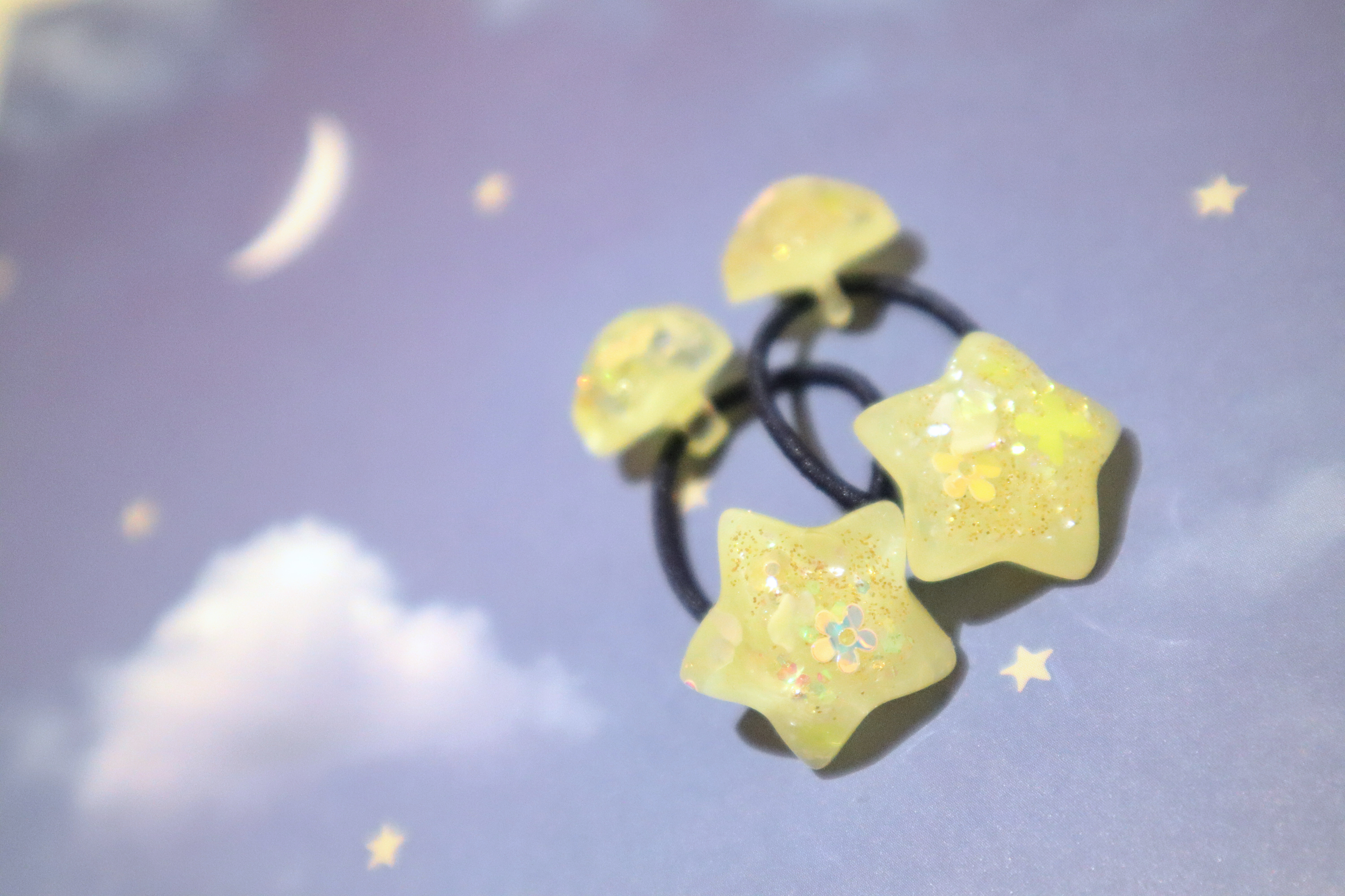 【801】ハンドメイド　レジン　ヘアゴム 801】ハンドメイド レジン ヘアゴム