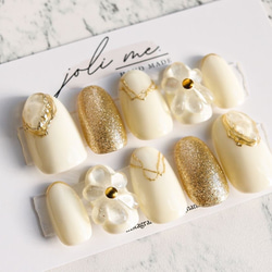 ネイルチップ ニュアンスネイル 花 フラワー フルオーダーネイル オーダーネイル c8b0888b2648a5c360632a35612c27