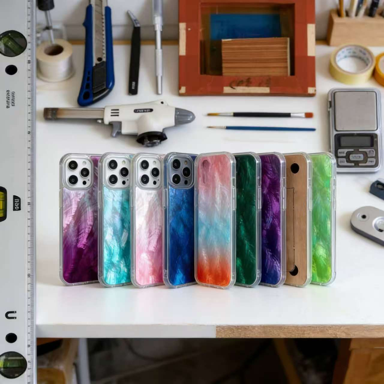 iPhone 17 16 15 14  ケース 螺鈿風 天然貝シェル 夢の夏 全機種対応 ソフト 耐衝撃カバー ケース