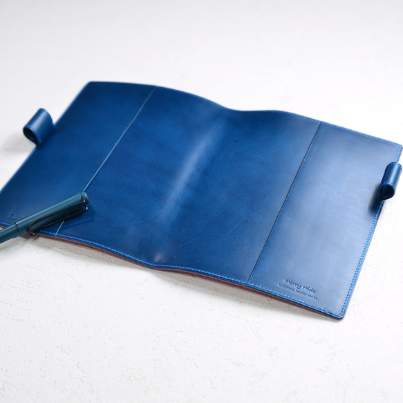 ほぼ日手帳カズン用　A5サイズ手帳カバー（パターンオーダー）　イタリアンレザー 5枚目の画像