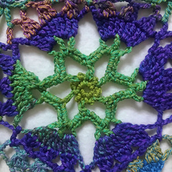 春気分あふれる カギ針編みのカラフルベスト Ｍサイズ 11枚目の画像
