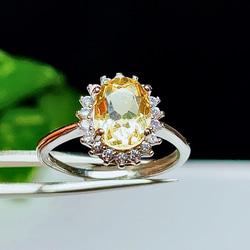 【超美品】シトリン　黄水晶　リング　シルバーリング 指輪　天然石　水晶　20 2枚目の画像