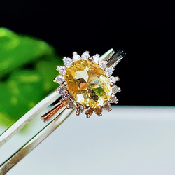 【超美品】シトリン　黄水晶　リング　シルバーリング 指輪　天然石　水晶　20 4枚目の画像