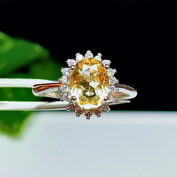 【超美品】シトリン　黄水晶　リング　シルバーリング 指輪　天然石　水晶　20 1枚目の画像