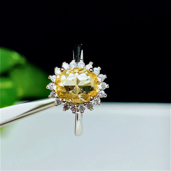 【超美品】シトリン　黄水晶　リング　シルバーリング 指輪　天然石　水晶　20 3枚目の画像