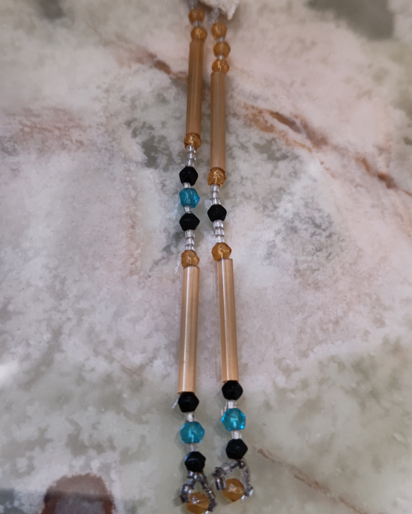 フランス　アンティーク　フレンチビーズフラワー　ビーズフラワーA 1900年代フランスアンティーク フレンチビーズフラワー 2本