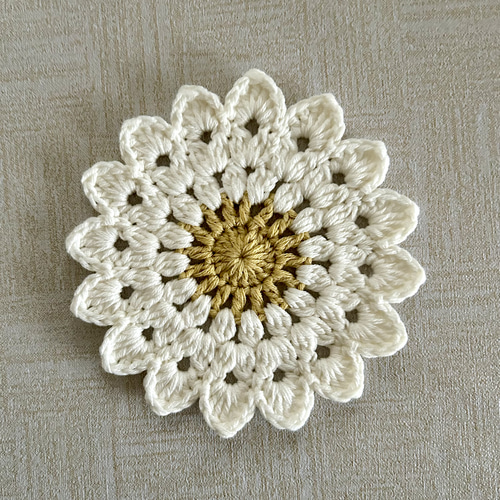 みーた おまとめ買い 真鍮 花リム 丸 コースター 4点 ドイツ みーた お