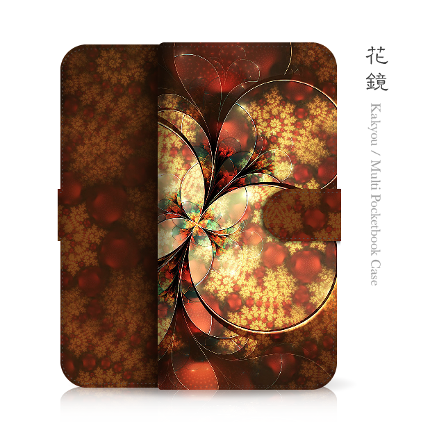 Android対応｜花鏡 - 和風 手帳型スマホケース / ドア式