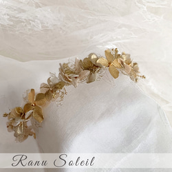 カチューシャ Gold ヘッドドレス  髪飾り 振袖 袴 成人式 卒業式 結婚式 4枚目の画像