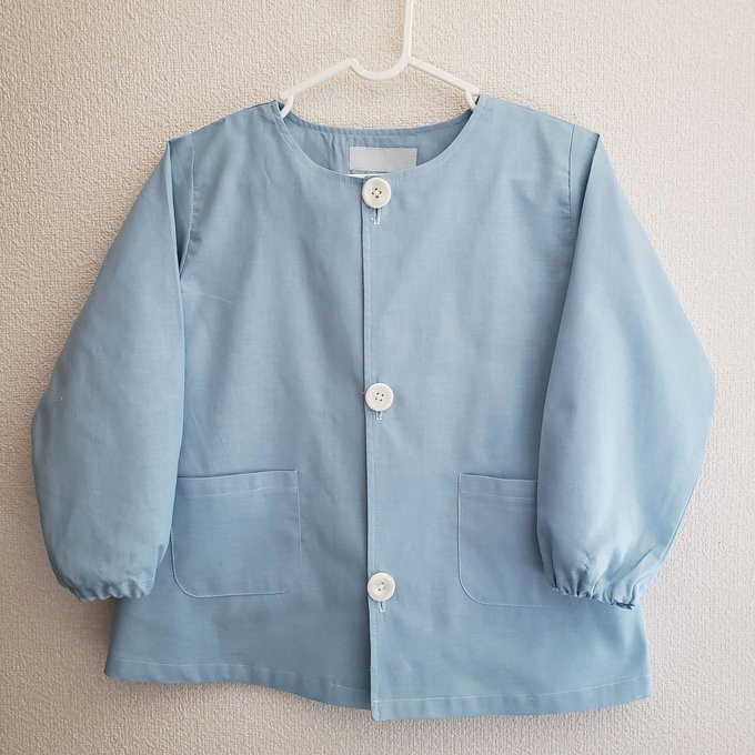 うさぎ(前ボタン長袖スモック2着)