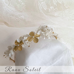カチューシャ White ヘッドドレス  髪飾り 振袖 袴 成人式 卒業式 結婚式 3枚目の画像