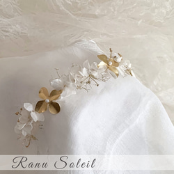 カチューシャ White ヘッドドレス  髪飾り 振袖 袴 成人式 卒業式 結婚式 4枚目の画像