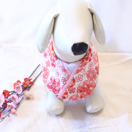 犬服 和柄スタイ(桜柄アイボリー) ペット服・アクセサリー M'sDog 通販