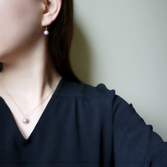 [精選] 六月誕生石，櫻花粉，單顆淡水珍珠項鍊，14kgf，防過敏，禮物 第6張的照片