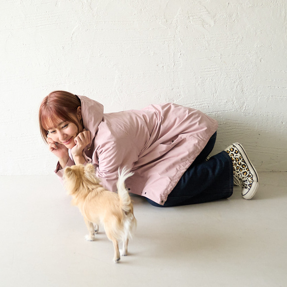 ﾓﾘﾉｶﾞｯｺｳ 撥水加工 マウンテンパーカー (ダスティピンク)  羽織り 軽羽織｜mg-po02-pk 19枚目の画像