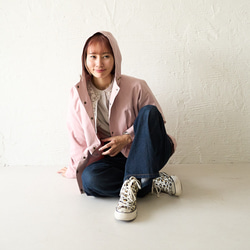 ﾓﾘﾉｶﾞｯｺｳ 撥水加工 マウンテンパーカー (ダスティピンク)  羽織り 軽羽織｜mg-po02-pk 7枚目の画像