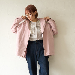 ﾓﾘﾉｶﾞｯｺｳ 撥水加工 マウンテンパーカー (ダスティピンク)  羽織り 軽羽織｜mg-po02-pk 11枚目の画像