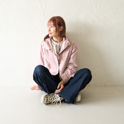 ﾓﾘﾉｶﾞｯｺｳ 撥水加工 マウンテンパーカー (ダスティピンク)  羽織り 軽羽織｜mg-po02-pk 9枚目の画像