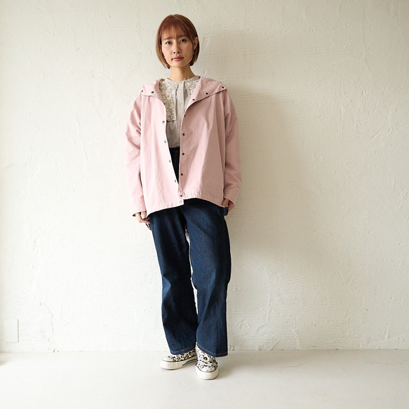 ﾓﾘﾉｶﾞｯｺｳ 撥水加工 マウンテンパーカー (ダスティピンク)  羽織り 軽羽織｜mg-po02-pk 10枚目の画像