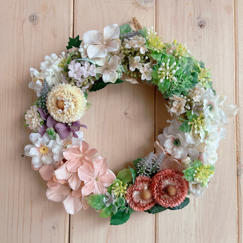 お花畑リース リース luciole 通販｜Creema(クリーマ) 17230552 