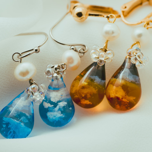 青空の雫 ピアス（フック・チェーン） STARLIT 通販 17230568｜Creema