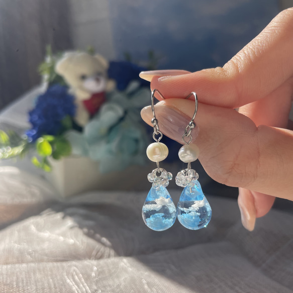 青空の雫 ピアス（フック・チェーン） STARLIT 通販 17230568｜Creema