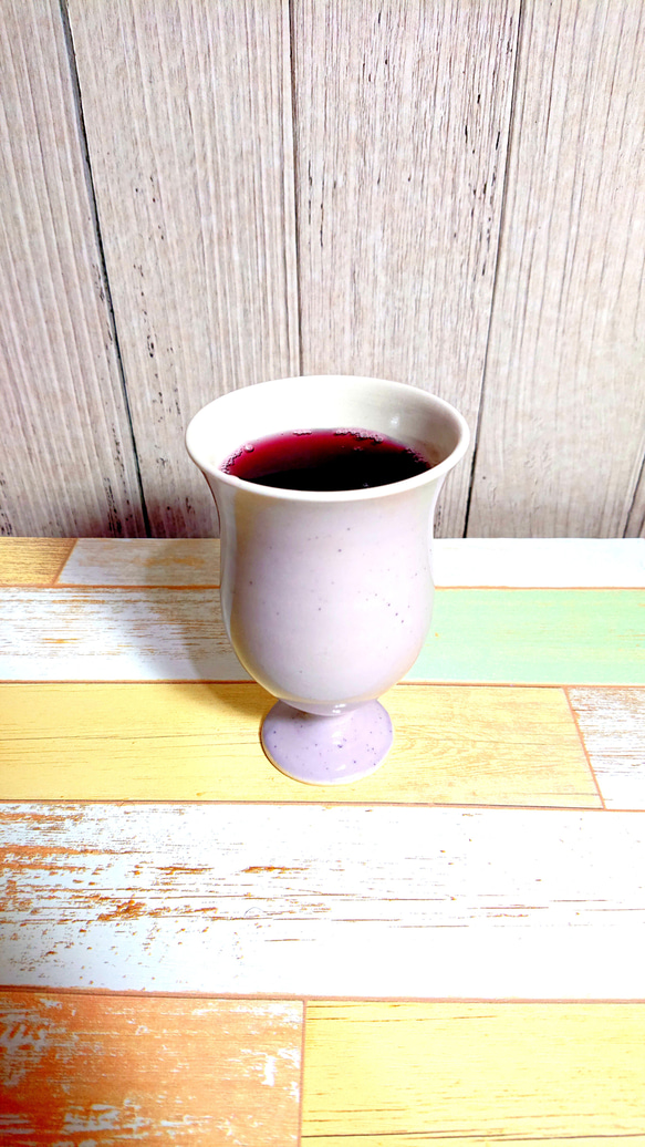 ☆ライラック釉フリーカップ☆ ワインカップ 5枚目の画像