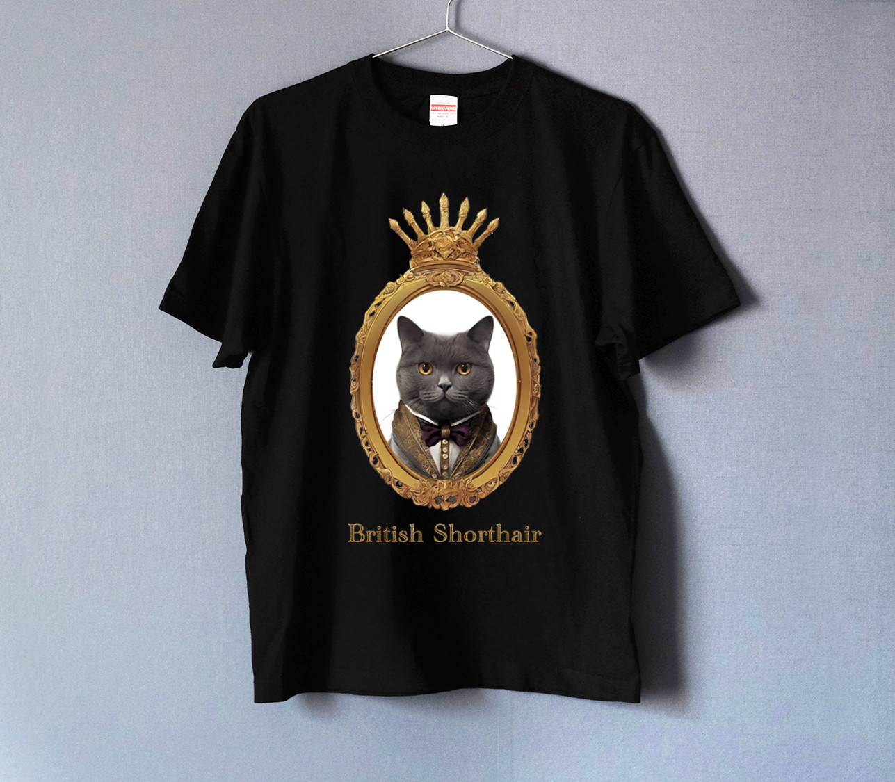 ブリティッシュショートヘア Tシャツ BLACK（men&women） 4,788円