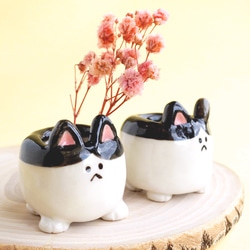 陶器]サンタ猫の置物[クリスマス 人形] その他置物 chopiandchoco 通販