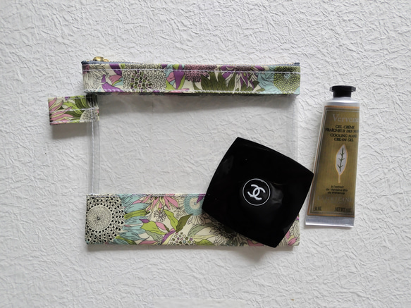 S 16.5×14 小蘇珊娜透明袋自由層壓化妝袋♡各種尺寸的向日葵 第1張的照片