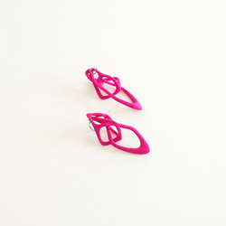 Tane Square Earrings Rosepink タネススクエアピアス　ローズピンク 5枚目の画像