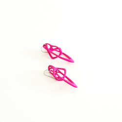 Tane Square Earrings Rosepink タネススクエアピアス　ローズピンク 4枚目の画像