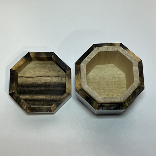 黒柿「棗no-3」磨き仕上げ （漆黒調3価クロムめっき≪スーパーダーク  