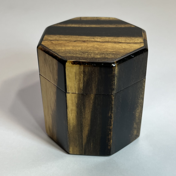 黒柿の棗 （黒柿 中棗 おかや木芸製 茶道具 抹茶 大棗 出雲黒柿）