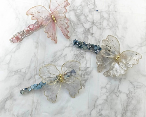 蝶々ヘアクリップ オーダーページ ヘアクリップ・バナナクリップ mimi