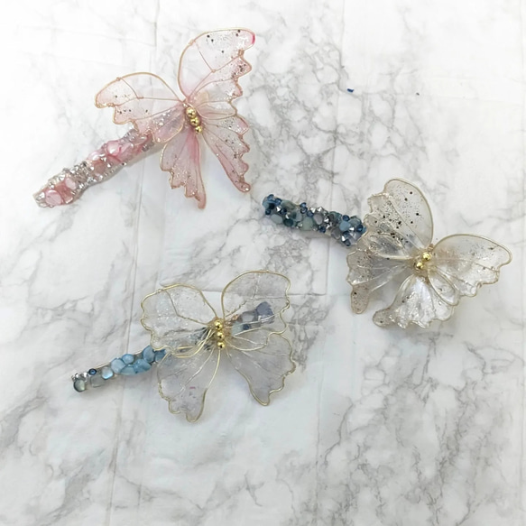 ちょうちょヘアクリップ　ヘアピン　オーダーページ ちょうちょヘアクリップ ヘアピン オーダーページ 蝶々ヘアクリップ