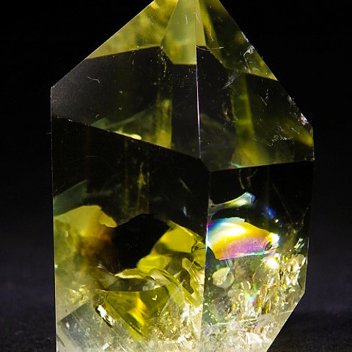 ☆虹の神光☆レインボーシトリンポイント☆52g/48mm☆イエロークォーツ