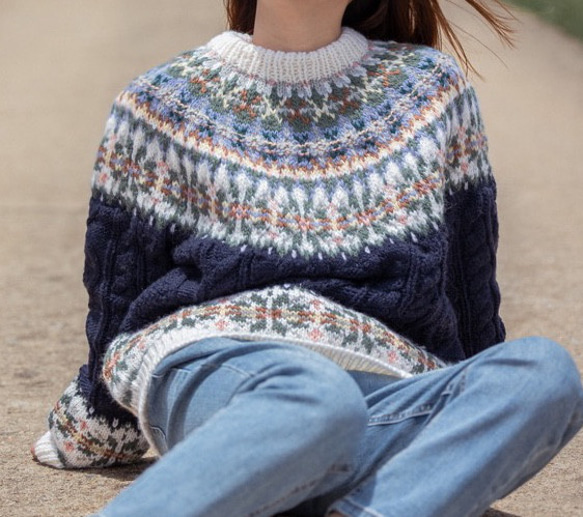 春秋冬 手編みセーター ウール100％ 春秋冬 ウール100％ C1611715398(12285円)