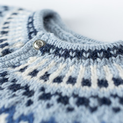 春秋冬 手編みセーター カーディガン ウール100％ 5枚目の画像