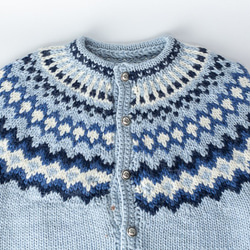 春秋冬 手編みセーター カーディガン ウール100％ 6枚目の画像