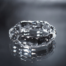 Y様専用出品　ガラスの氷　Clear Glass Ring　【YASUDA GLASS】 1枚目の画像