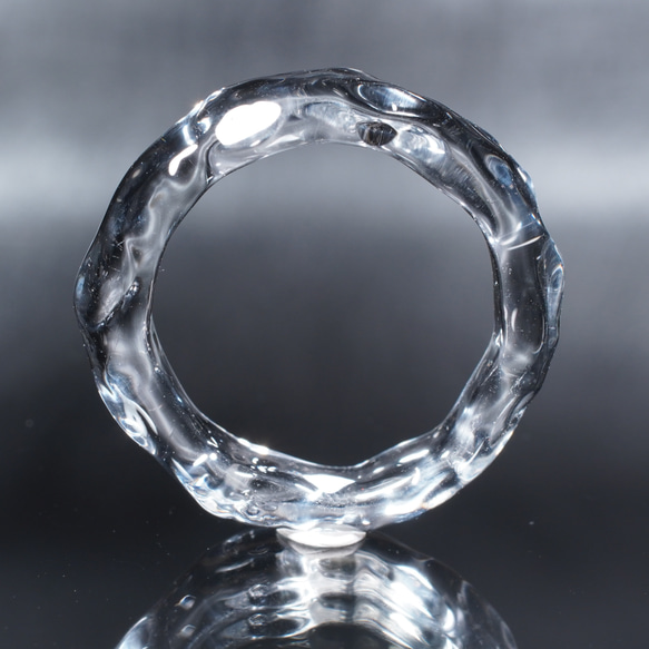 Y様専用出品　ガラスの氷　Clear Glass Ring　【YASUDA GLASS】 2枚目の画像