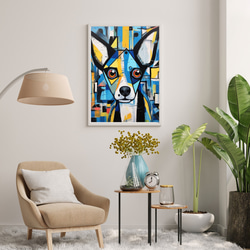 【Wanbism (ワンビズム) - パピヨン犬 No.3】アートポスター 犬の絵 犬の絵画 犬のイラスト 7枚目の画像