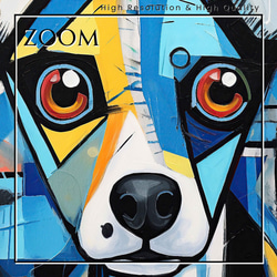 【Wanbism (ワンビズム) - パピヨン犬 No.3】アートポスター 犬の絵 犬の絵画 犬のイラスト 3枚目の画像