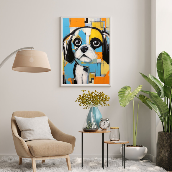 【Wanbism (ワンビズム) - ペキニーズ犬 No.1】アートポスター 犬の絵 犬の絵画 犬のイラスト 7枚目の画像