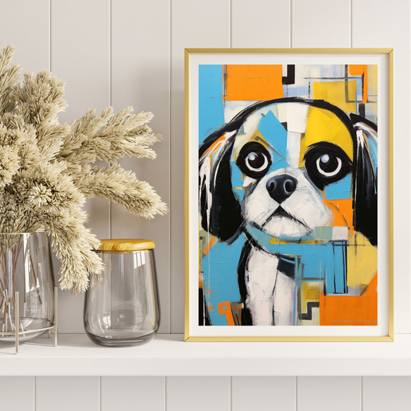 【Wanbism (ワンビズム) - ペキニーズ犬 No.1】アートポスター 犬の絵 犬の絵画 犬のイラスト 8枚目の画像